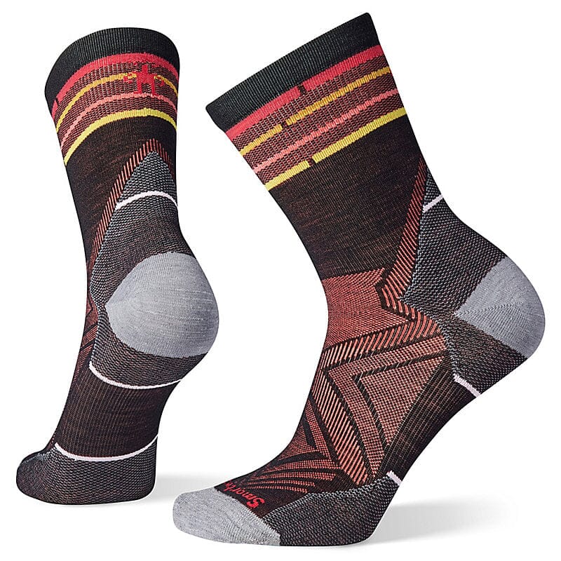 Smartwool Women's Run Zero Cushion Mid Crew Socks Black 001 M 