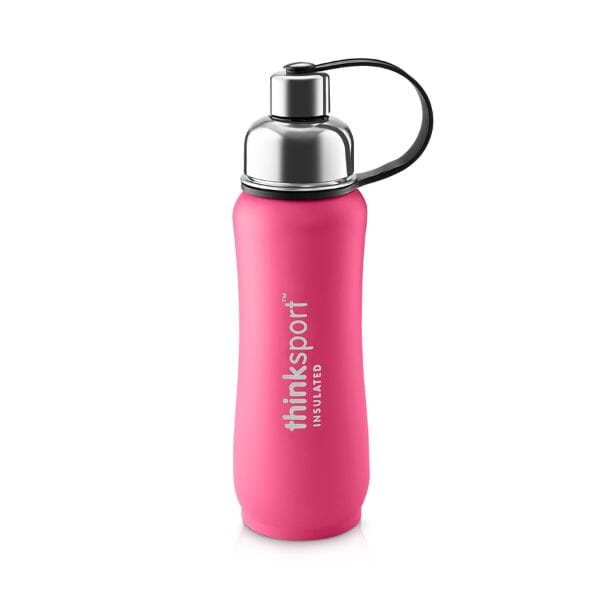 Thinksport Insulated Sports Bottle (17oz 500ml) COATED HOT PINK 