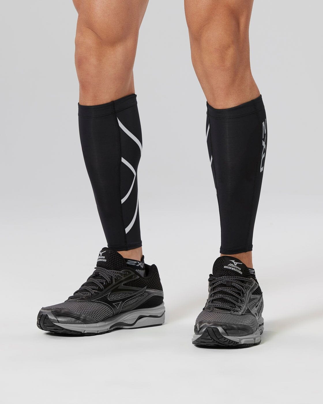 2XU Unisex Compression Calf Guards UA1987B Black/Black XS 