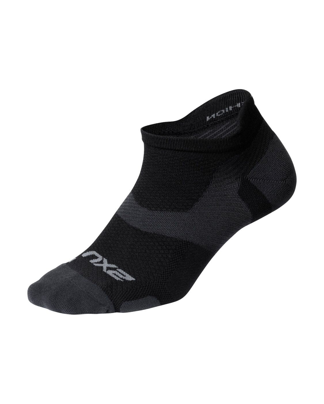 2XU Unisex Vectr Light Cushion No Show Socks UA5042E Black/Titanium XS 