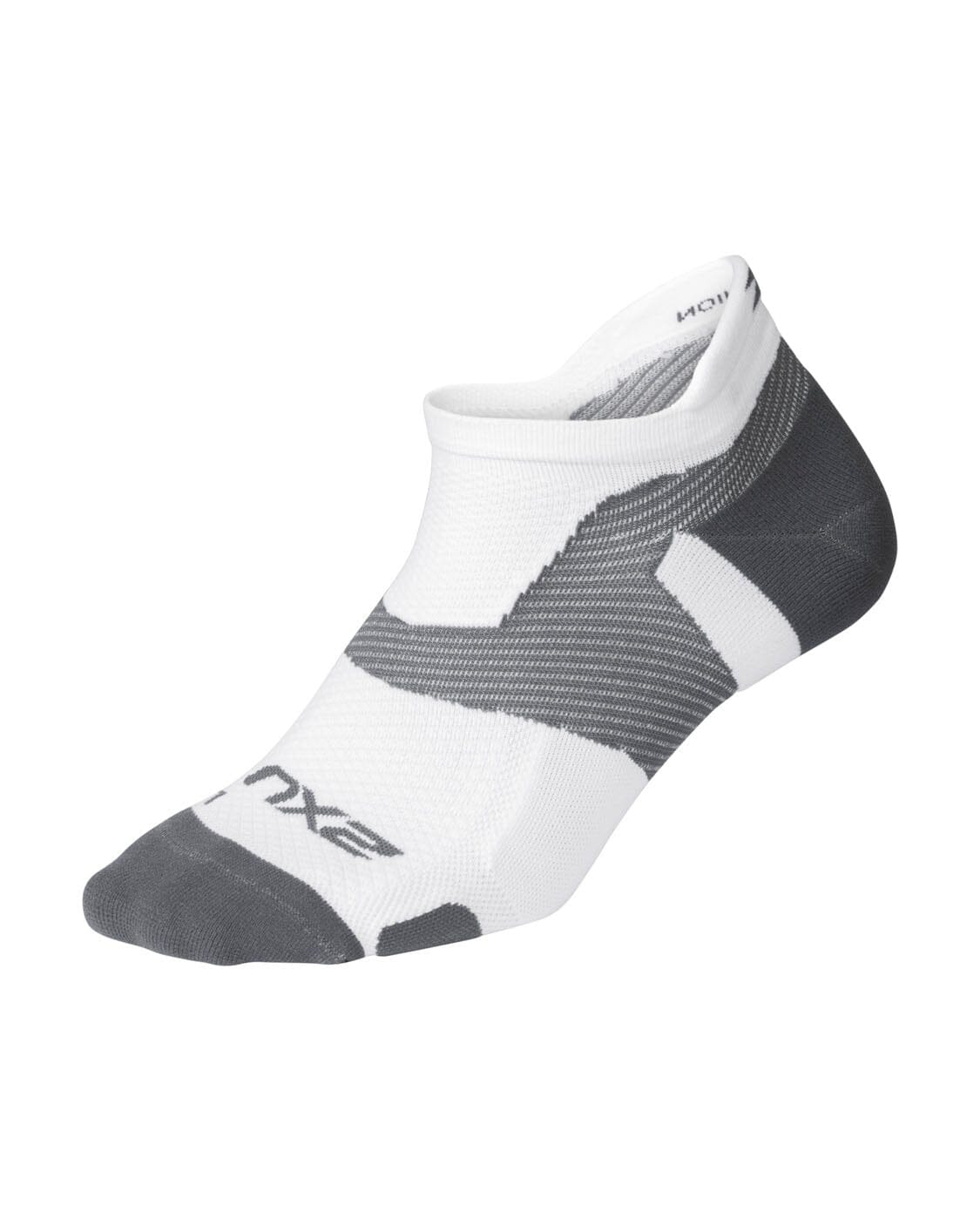 2XU Unisex Vectr Light Cushion No Show Socks UA5042E White/Grey S 