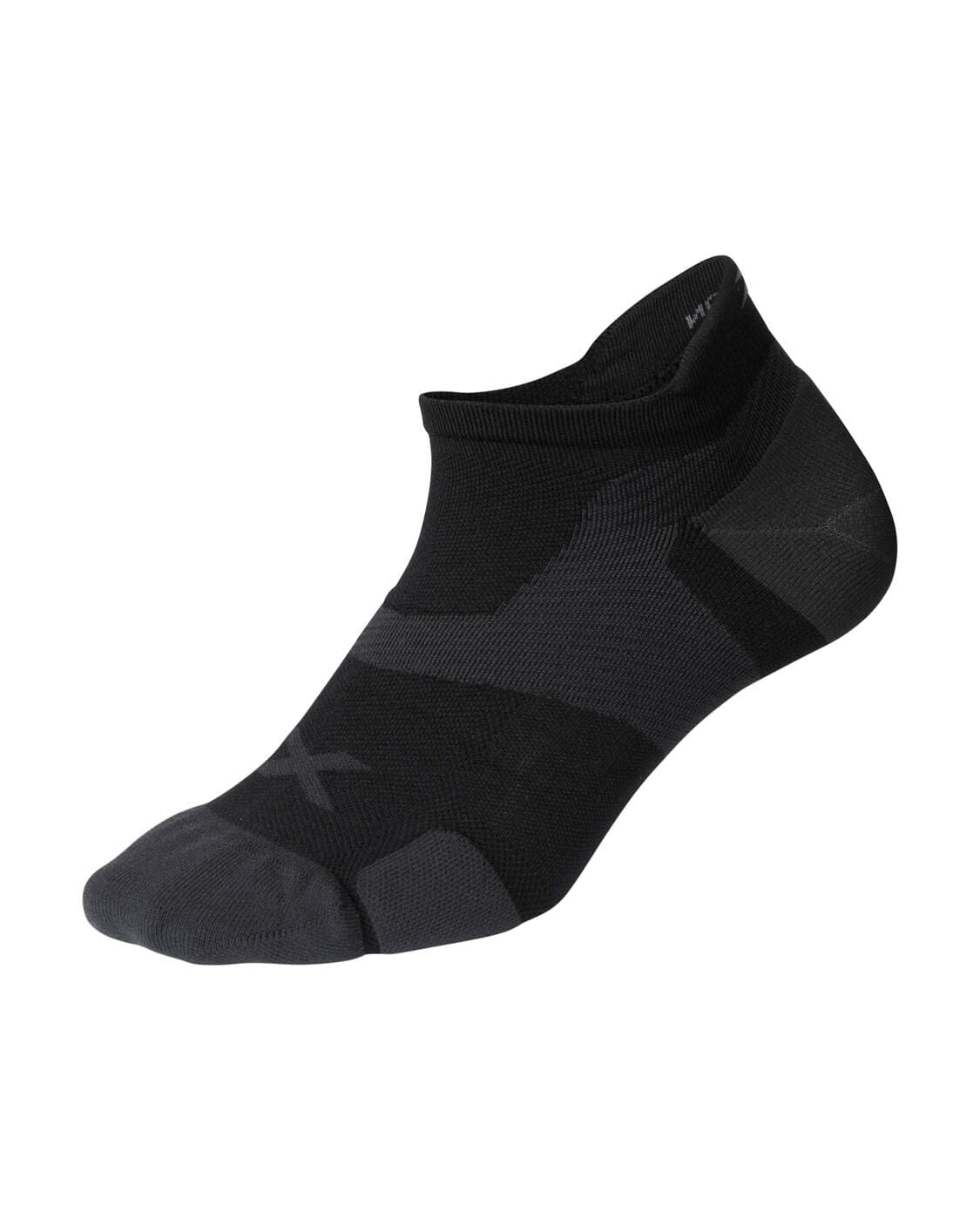2XU Unisex Vectr Cushion No Show Socks UA5043E Black/Titanium S 