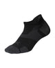 2XU Unisex Vectr Cushion No Show Socks UA5043E Black/Titanium S 