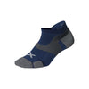2XU Unisex Vectr Cushion No Show Socks UA5043E Blue Steel/Grey S 