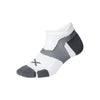 2XU Unisex Vectr Cushion No Show Socks UA5043E White/Grey S 