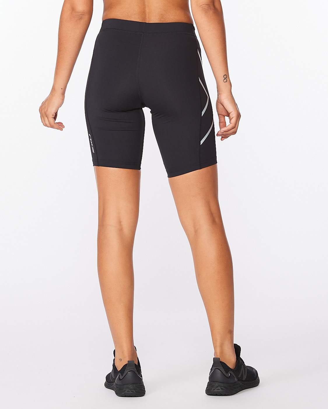 2XU Women's Core Compression Shorts WA4176B Black/Silver XS 
