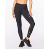 2XU Women's Force Mid-Rise Compression Tights WA5367B Black/Gold XXS 