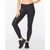 2XU Women's Light Speed Mid-Rise Compression Tights WA6523B Black/Black Reflective XS 