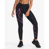2XU Women's Light Speed Mid-Rise Compression Tights WA6523B Black/Festival Ombre Reflective XS 