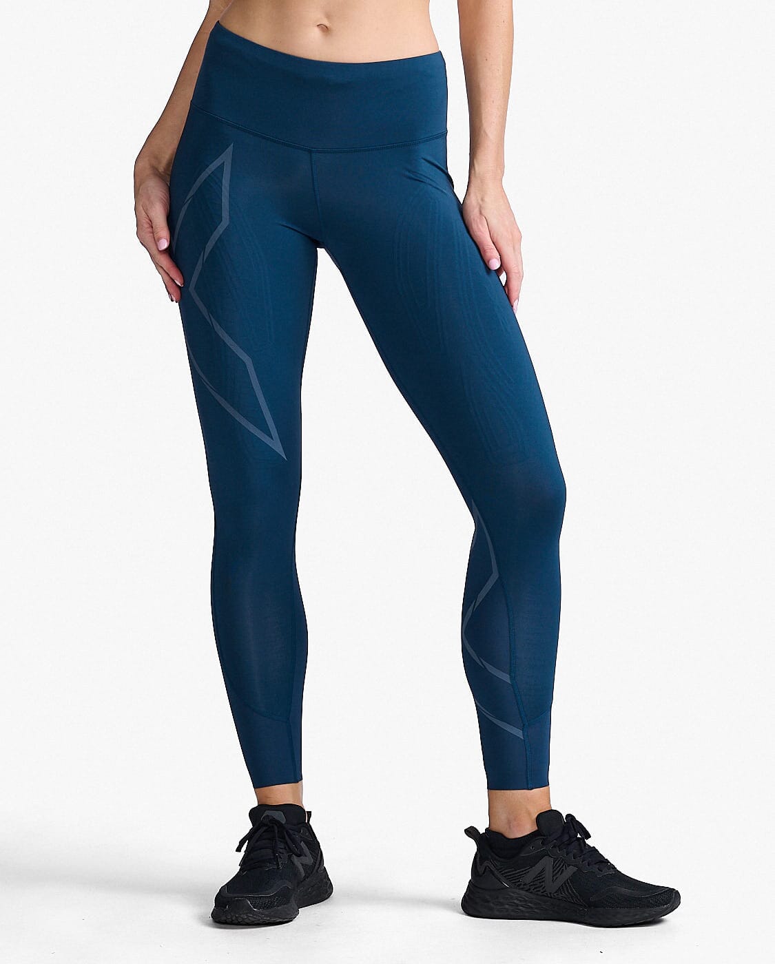 2XU Women's Light Speed Mid-Rise Compression Tights WA6523B Moonlight/Moonlight Reflective S 