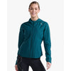 2XU Women's Light Speed Waterproof Jacket WR6842A Deep Jade/Silver Reflective XXS 