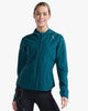 2XU Women's Light Speed Waterproof Jacket WR6842A Deep Jade/Silver Reflective XXS 