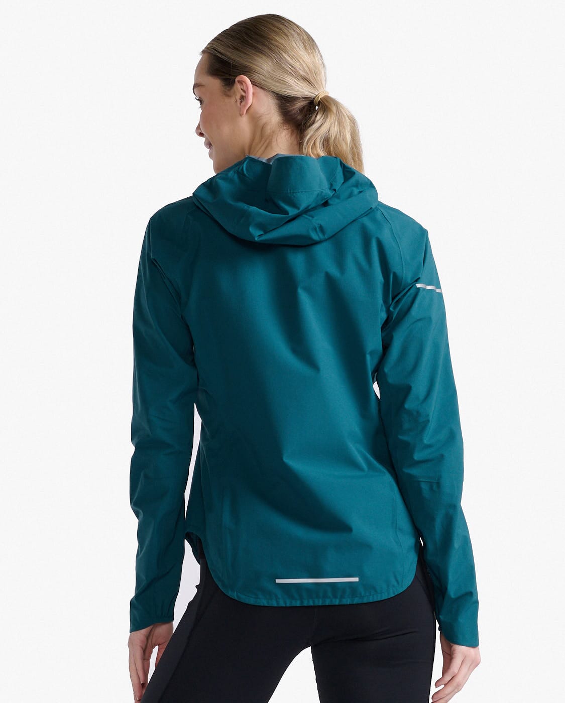 2XU Women's Light Speed Waterproof Jacket WR6842A Deep Jade/Silver Reflective XXS 