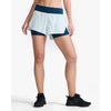 2XU Women's Aero 2-in-1 4" Inch Shorts WR6861B Moonlight/Glacier XS 