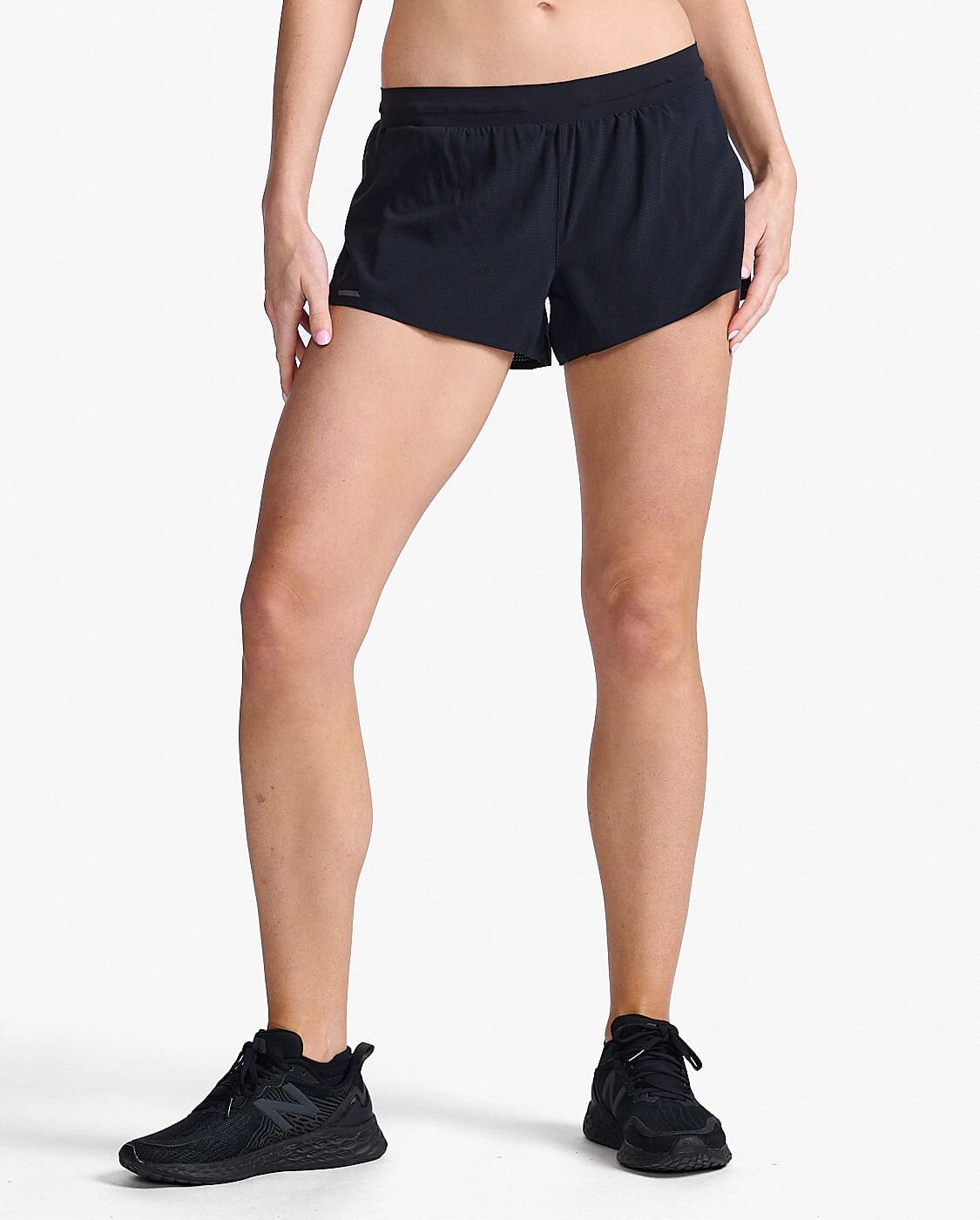 2XU Women's Light Speed 3" Shorts WR6956B Black/Black Reflective XS 