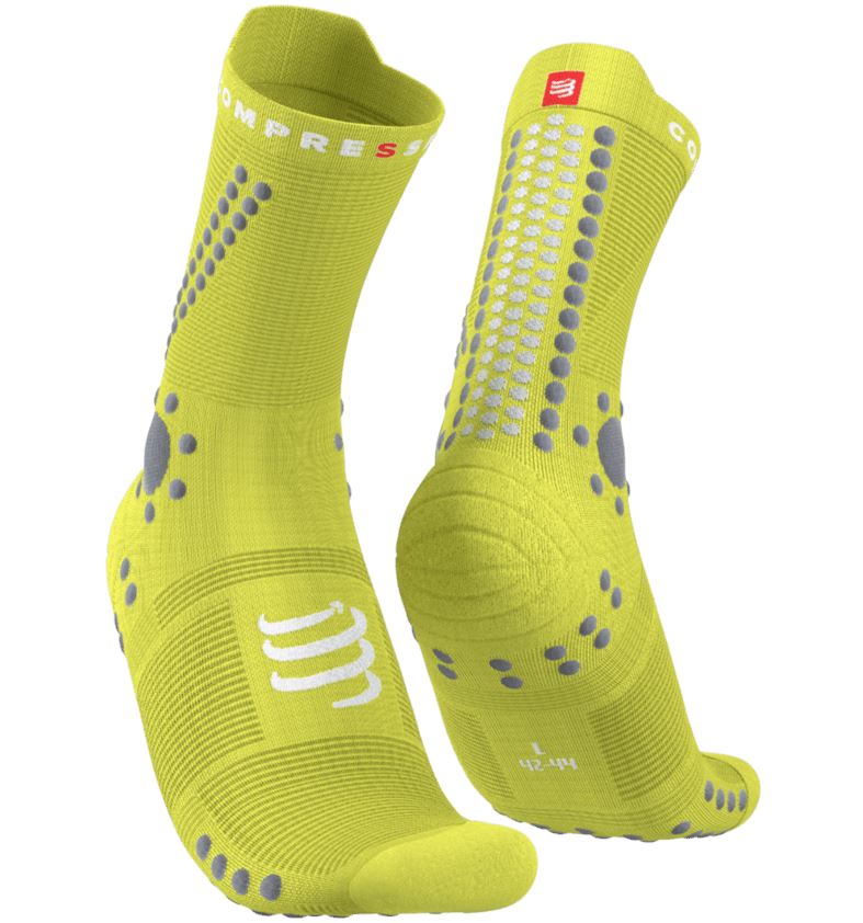 Compressport Pro Racing Socks V4.0 Trail Primerose/Alloy T1 