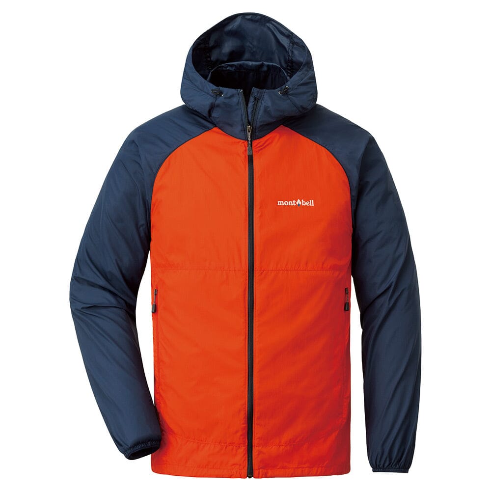 Montbell Wind Blast Parka Men's Navy/Orange Red Small 