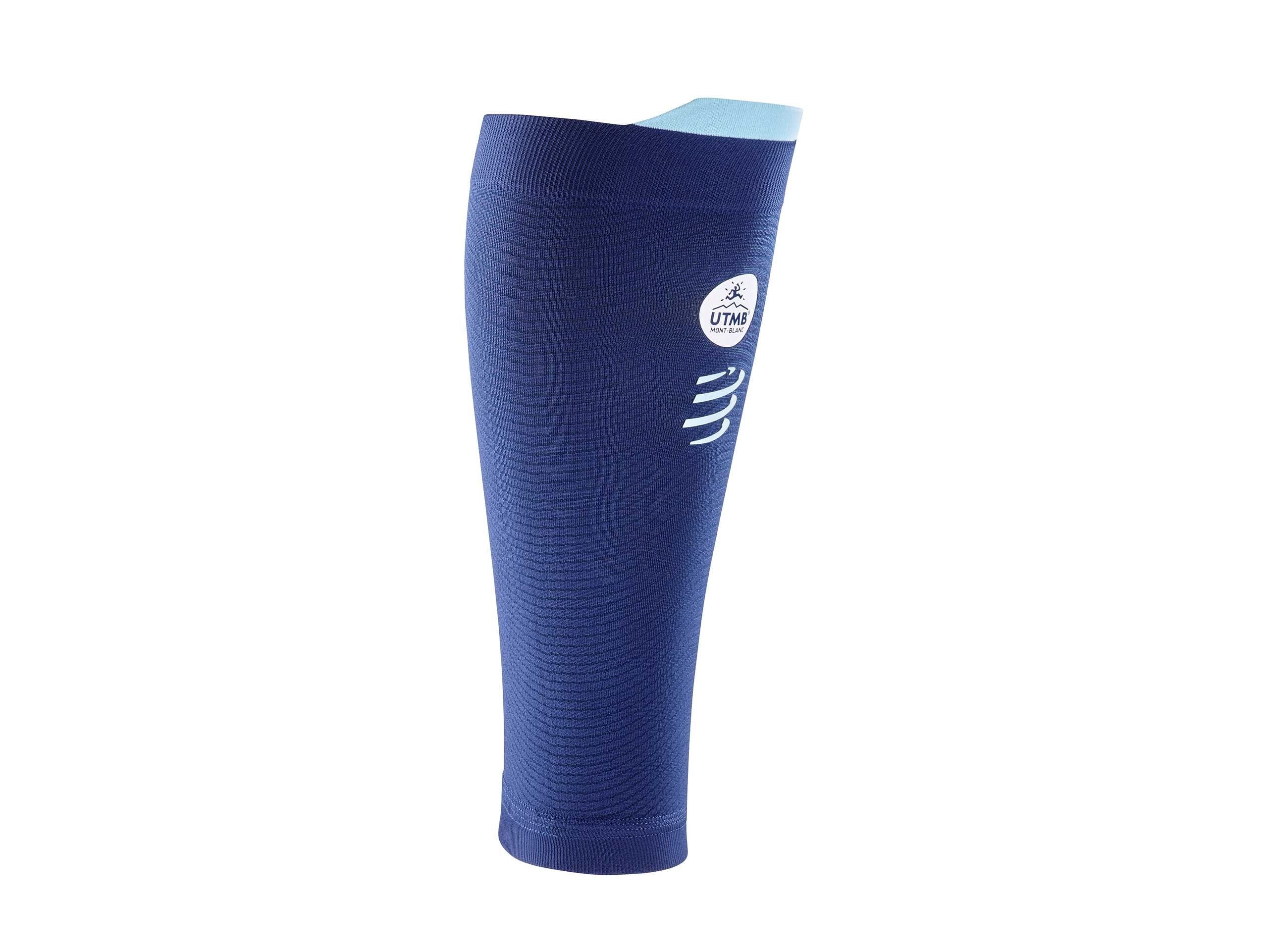 Compressport R2 Oxygen Calf Sleeves Blue (UTMB) T2 