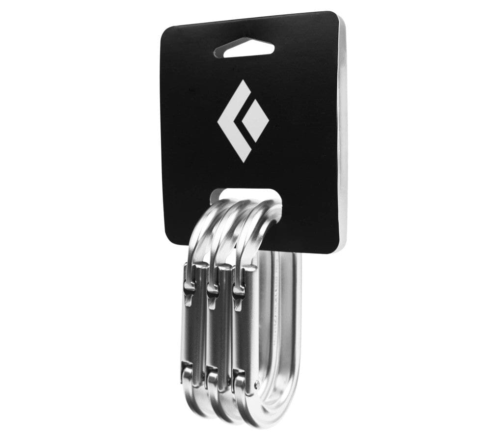 Black Diamond Oval Keylock Polished 3pcs 