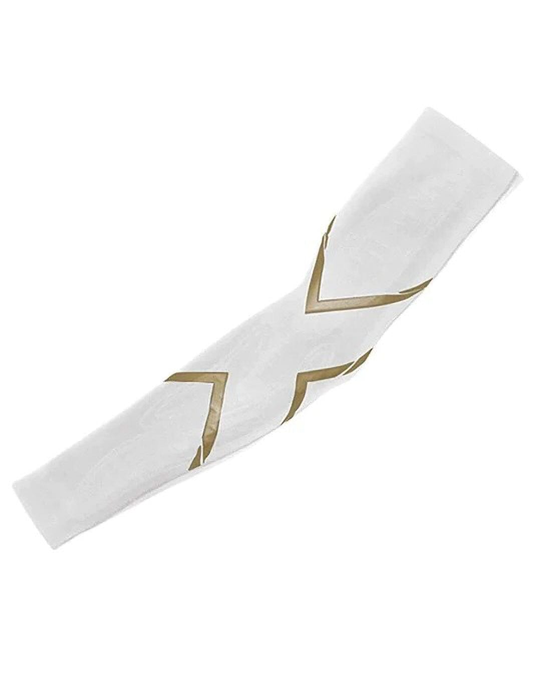 2XU Unisex Force Compression Arm Guards UA3513A White/Gold S 
