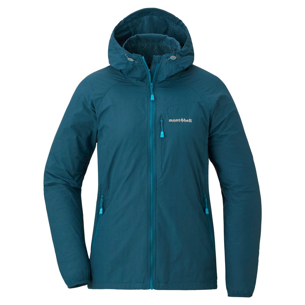 Montbell Light Shell Parka Women's Blue Green Small 