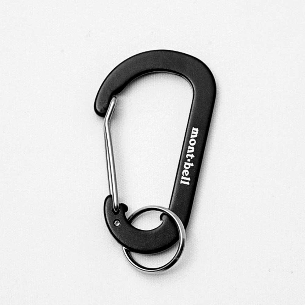 Mosquetón llavero plano Montbell Key Carabiner Flat D Kan 6 - bk