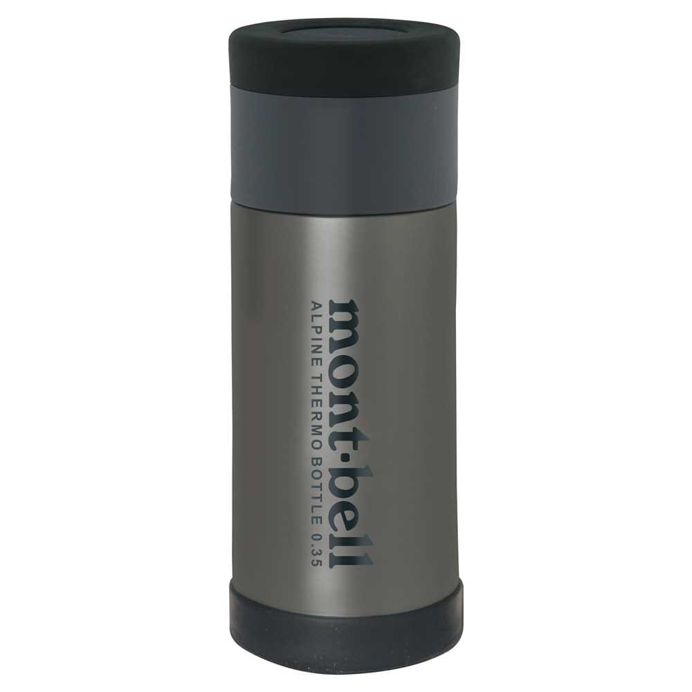Montbell Alpine Thermo Bottle 0.35L Stainless Steel Silicone Insulated Gunmetal 