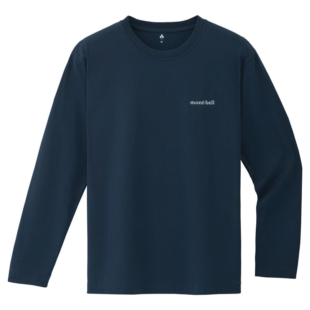 Montbell Pear Skin Cotton Long Sleeve Tee Men's Dark Navy S 