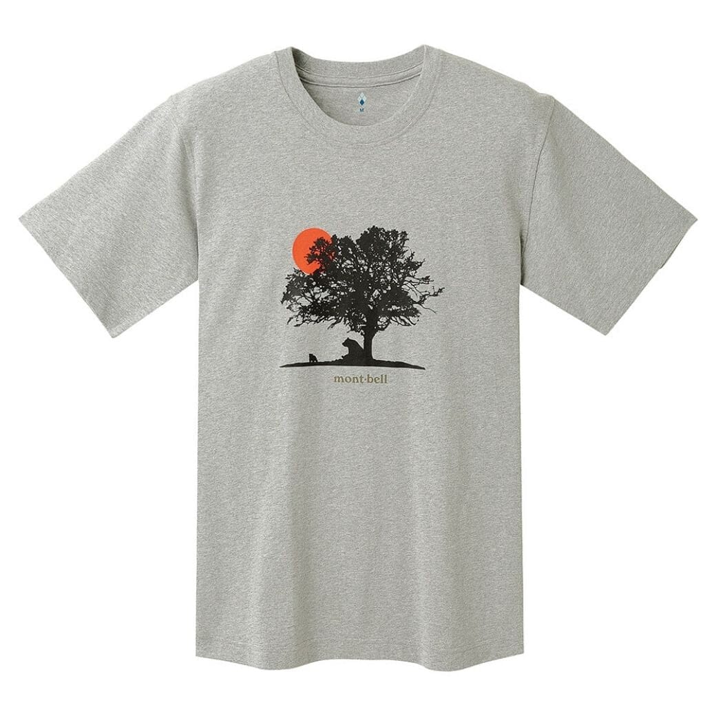Montbell Pear Skin Cotton Tee Yuuhi Unisex Heather Gray XL 