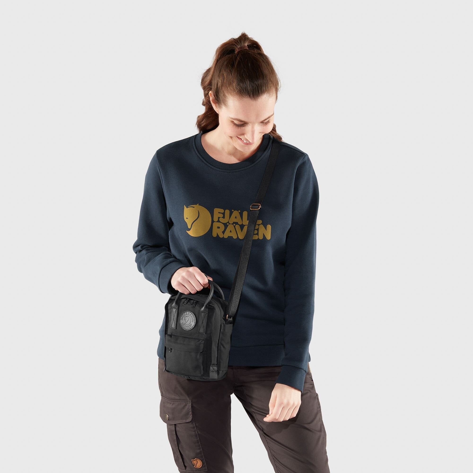 Fjallraven Kanken No. 2 Black Sling Messenger Bag 