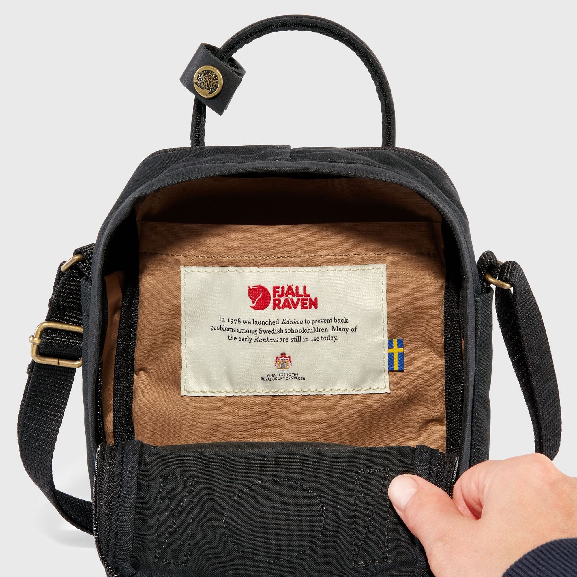 Fjallraven Kanken No. 2 Black Sling Messenger Bag 