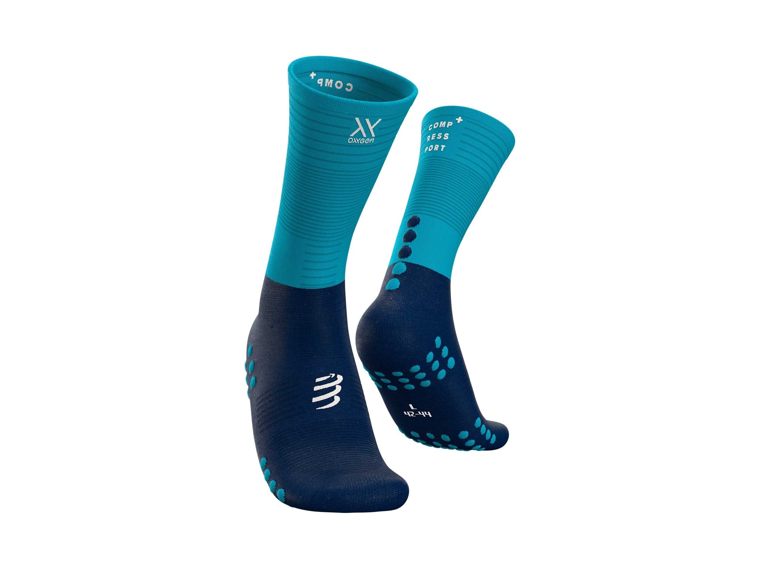 Compressport Mid Compression Socks Blue/Ice Blue T1 