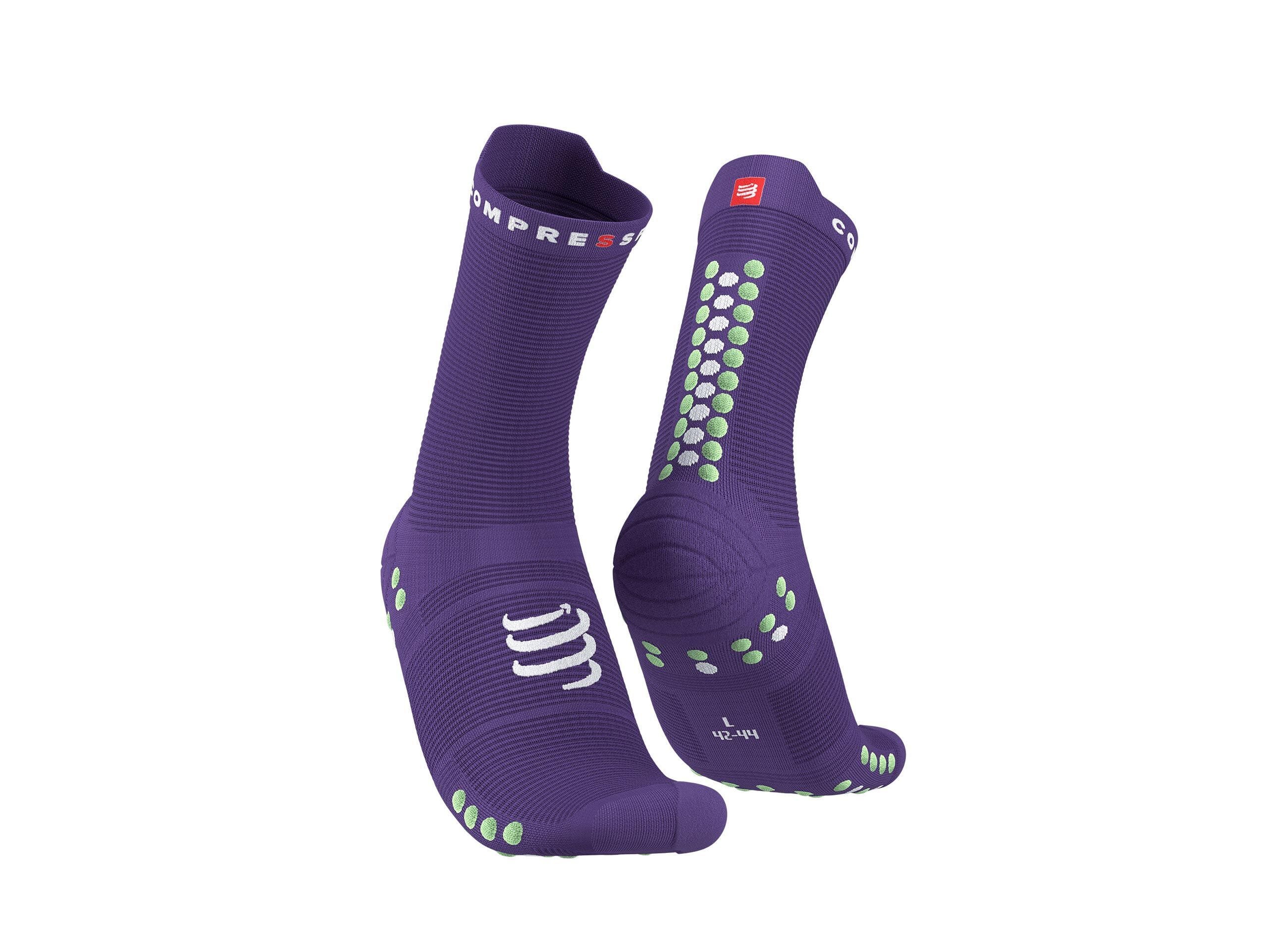 Compressport Pro Racing Socks V4.0 Run High Purple/Paradise Green T2 